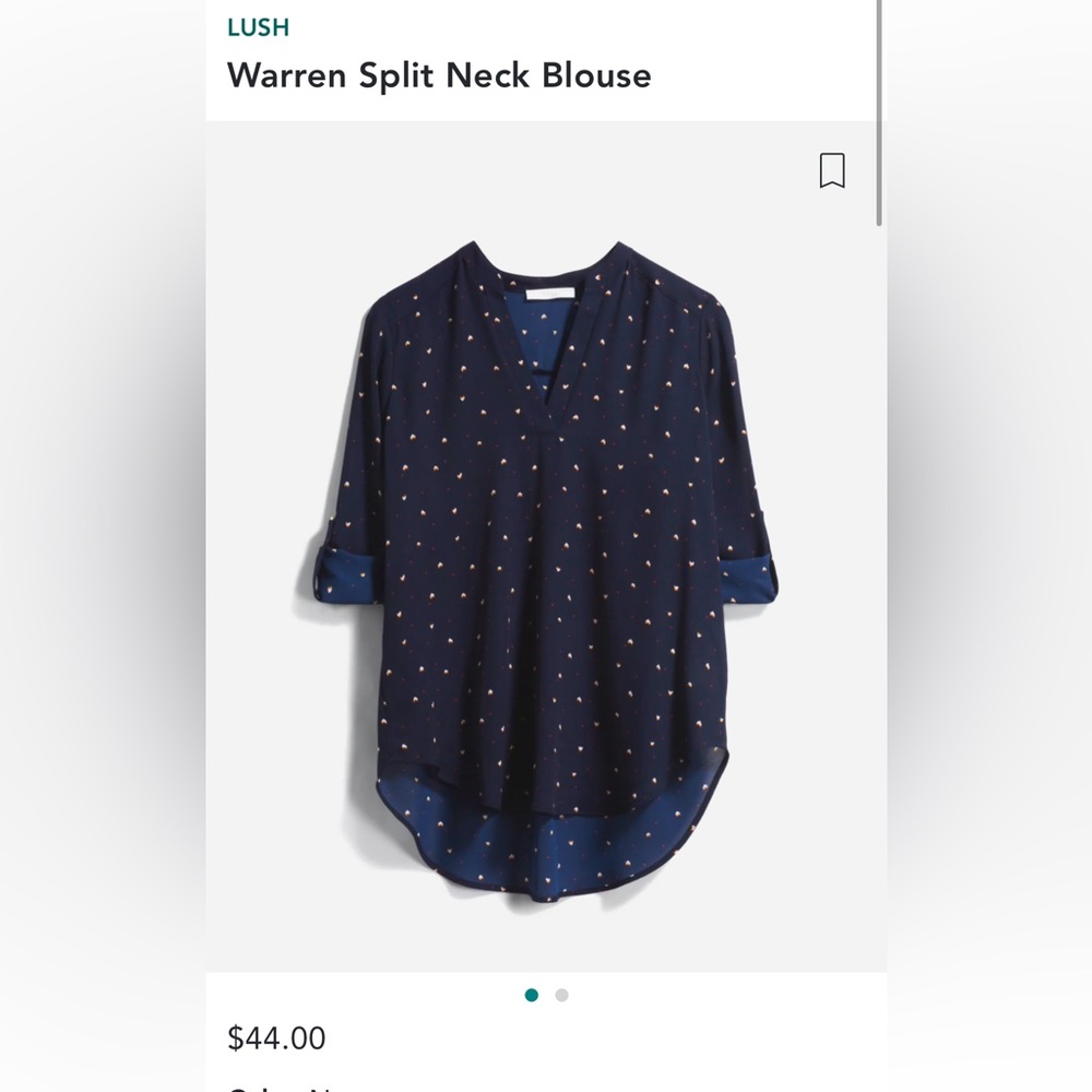Lush Warren Split Neck Blouse
